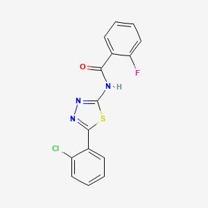 B2448153 N-[5-(2-chlorophenyl)-1,3,4-thiadiazol-2-yl]-2-fluorobenzamide CAS No. 330190-66-4