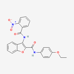 molecular formula C24H19N3O6 B2448155 N-(4-ethoxyphenyl)-3-(2-nitrobenzamido)benzofuran-2-carboxamide CAS No. 887889-00-1