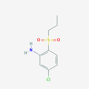 molecular formula C9H12ClNO2S B2448161 [5-Chloro-2-(propylsulfonyl)phenyl]amine CAS No. 728029-60-5