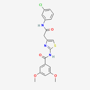 molecular formula C20H18ClN3O4S B2448165 N-(4-(2-((3-chlorophenyl)amino)-2-oxoethyl)thiazol-2-yl)-3,5-dimethoxybenzamide CAS No. 921558-75-0