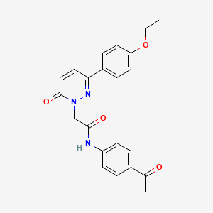 molecular formula C22H21N3O4 B2448176 N-(4-acetylphenyl)-2-[3-(4-ethoxyphenyl)-6-oxo-1,6-dihydropyridazin-1-yl]acetamide CAS No. 899752-99-9