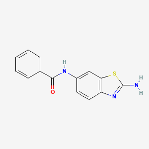 molecular formula C14H11N3OS B2448211 N-(2-Aminobenzothiazol-6-yl)benzamide CAS No. 52603-58-4