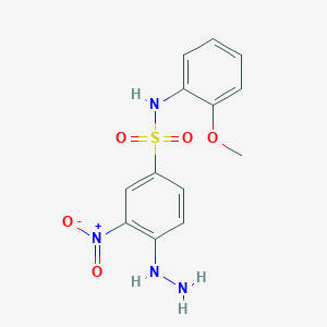 B2448226 4-Hydrazino-N-(2-methoxy-phenyl)-3-nitro-benzenesulfonamide CAS No. 327092-66-0