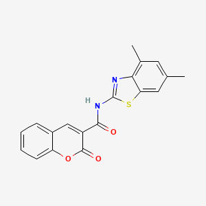 molecular formula C19H14N2O3S B2448233 N-(4,6-dimethylbenzo[d]thiazol-2-yl)-2-oxo-2H-chromene-3-carboxamide CAS No. 314275-35-9