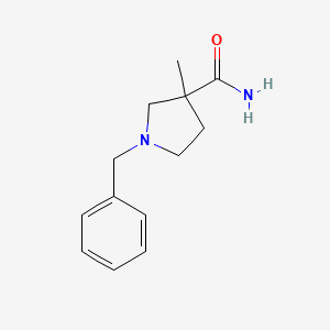 molecular formula C13H18N2O B2448265 1-Benzyl-3-methylpyrrolidine-3-carboxamide CAS No. 1803588-98-8