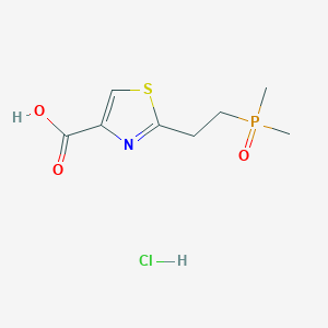 2-(2-Dimethylphosphorylethyl)-1,3-thiazole-4-carboxylic acid;hydrochloride