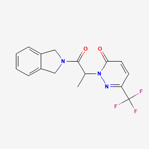 2-[1-(1,3-Dihydroisoindol-2-yl)-1-oxopropan-2-yl]-6-(trifluoromethyl)pyridazin-3-one