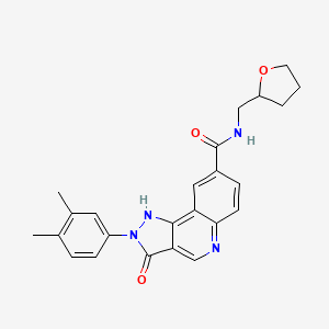 2-({3-[4-(2,5-dimethylphenyl)piperazin-1-yl]pyrazin-2-yl}thio)-N-(4-methoxyphenyl)acetamide