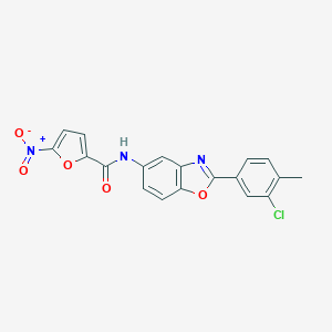 molecular formula C19H12ClN3O5 B244831 N-[2-(3-chloro-4-methylphenyl)-1,3-benzoxazol-5-yl]-5-nitro-2-furamide 