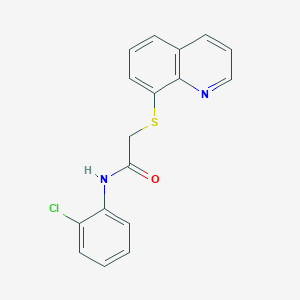 N-(2-chlorophenyl)-2-(quinolin-8-ylsulfanyl)acetamide