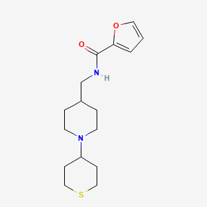 N-((1-(tetrahydro-2H-thiopyran-4-yl)piperidin-4-yl)methyl)furan-2-carboxamide