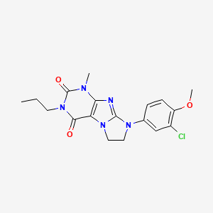 6-(3-Chloro-4-methoxyphenyl)-4-methyl-2-propyl-7,8-dihydropurino[7,8-a]imidazole-1,3-dione