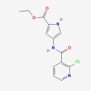 molecular formula C13H12ClN3O3 B2448320 ethyl 4-(2-chloropyridine-3-amido)-1H-pyrrole-2-carboxylate CAS No. 1394683-62-5