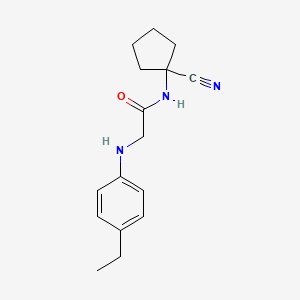 molecular formula C16H21N3O B2448321 N-(1-cyanocyclopentyl)-2-[(4-ethylphenyl)amino]acetamide CAS No. 1209901-24-5