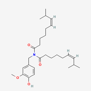 (6Z)-N-[(4-hydroxy-3-methoxyphenyl)methyl]-8-methyl-N-[(6Z)-8-methylnon-6-enoyl]non-6-enamide