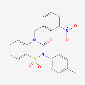 4-(3-nitrobenzyl)-2-(p-tolyl)-2H-benzo[e][1,2,4]thiadiazin-3(4H)-one 1,1-dioxide