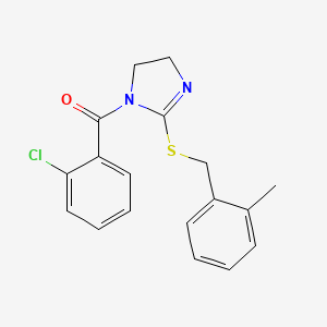(2-Chlorophenyl)-[2-[(2-methylphenyl)methylsulfanyl]-4,5-dihydroimidazol-1-yl]methanone