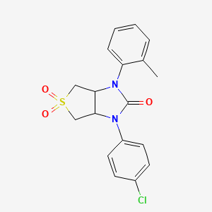 1-(4-chlorophenyl)-3-(o-tolyl)tetrahydro-1H-thieno[3,4-d]imidazol-2(3H)-one 5,5-dioxide