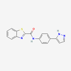 N-(4-(1H-pyrazol-3-yl)phenyl)benzo[d]thiazole-2-carboxamide