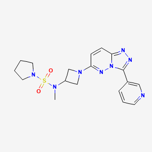 N-Methyl-N-[1-(3-pyridin-3-yl-[1,2,4]triazolo[4,3-b]pyridazin-6-yl)azetidin-3-yl]pyrrolidine-1-sulfonamide