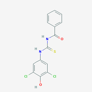 molecular formula C14H10Cl2N2O2S B244834 N-benzoyl-N'-(3,5-dichloro-4-hydroxyphenyl)thiourea 