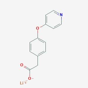 molecular formula C13H10LiNO3 B2448342 Lithium;2-(4-pyridin-4-yloxyphenyl)acetate CAS No. 2551116-44-8