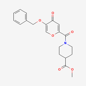 molecular formula C20H21NO6 B2448354 methyl 1-(5-(benzyloxy)-4-oxo-4H-pyran-2-carbonyl)piperidine-4-carboxylate CAS No. 1021093-20-8