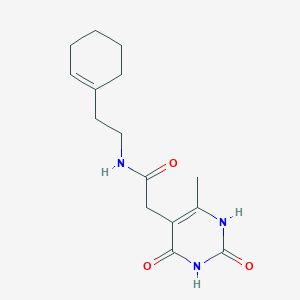 molecular formula C15H21N3O3 B2448369 N-(2-(cyclohex-1-en-1-yl)ethyl)-2-(6-methyl-2,4-dioxo-1,2,3,4-tetrahydropyrimidin-5-yl)acetamide CAS No. 1203112-78-0