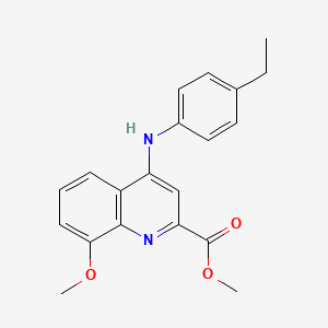 molecular formula C20H20N2O3 B2448371 Methyl 4-[(4-ethylphenyl)amino]-8-methoxyquinoline-2-carboxylate CAS No. 1207046-13-6