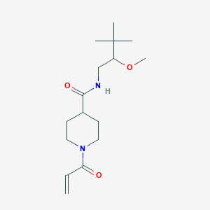 molecular formula C16H28N2O3 B2448374 N-(2-Methoxy-3,3-dimethylbutyl)-1-prop-2-enoylpiperidine-4-carboxamide CAS No. 2361862-56-6