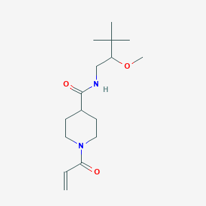 B2448374 N-(2-Methoxy-3,3-dimethylbutyl)-1-prop-2-enoylpiperidine-4-carboxamide CAS No. 2361862-56-6
