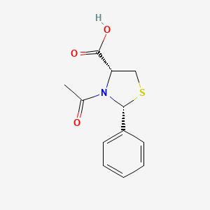 molecular formula C12H13NO3S B2448389 (2R,4R)-3-acetyl-2-phenyl-1,3-thiazolidine-4-carboxylic acid CAS No. 294845-27-5