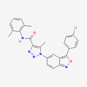 molecular formula C25H20ClN5O2 B2448397 1-(3-(4-chlorophenyl)benzo[c]isoxazol-5-yl)-N-(2,6-dimethylphenyl)-5-methyl-1H-1,2,3-triazole-4-carboxamide CAS No. 950286-84-7