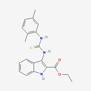 molecular formula C20H21N3O2S B2448439 ethyl 3-{[(2,5-dimethylphenyl)carbamothioyl]amino}-1H-indole-2-carboxylate CAS No. 686736-58-3