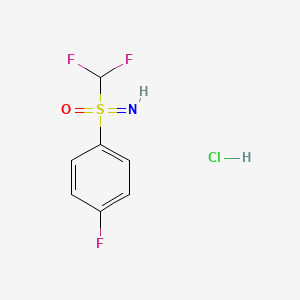 Difluoromethyl-(4-fluorophenyl)-imino-oxo-lambda6-sulfane;hydrochloride