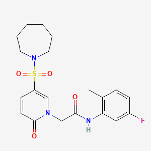 2-[5-(azepan-1-ylsulfonyl)-2-oxopyridin-1(2H)-yl]-N-(5-fluoro-2-methylphenyl)acetamide