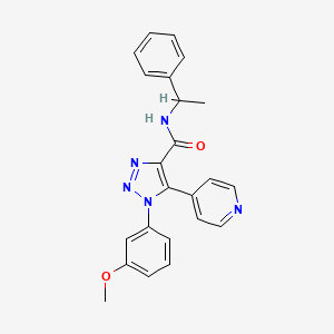 molecular formula C23H21N5O2 B2448478 1-(3-methoxyphenyl)-N-(1-phenylethyl)-5-(pyridin-4-yl)-1H-1,2,3-triazole-4-carboxamide CAS No. 1326847-08-8