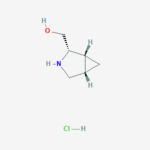molecular formula C6H12ClNO B2448496 (1R,2S,5S)-rel-3-Azabicyclo[3.1.0]hexan-2-ylmethanol hydrochloride CAS No. 1788041-43-9