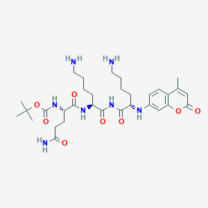 Butoxycarbonylglutamyl-lysyl-lysine-4-methylcoumarinyl-7-amide
