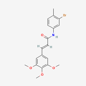 N-(3-bromo-4-methylphenyl)-3-(3,4,5-trimethoxyphenyl)acrylamide