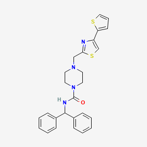 N-benzhydryl-4-((4-(thiophen-2-yl)thiazol-2-yl)methyl)piperazine-1-carboxamide