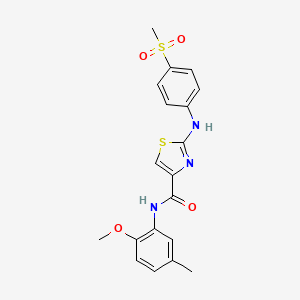 N-(2-methoxy-5-methylphenyl)-2-((4-(methylsulfonyl)phenyl)amino)thiazole-4-carboxamide