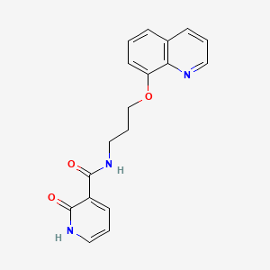 2-oxo-N-(3-(quinolin-8-yloxy)propyl)-1,2-dihydropyridine-3-carboxamide