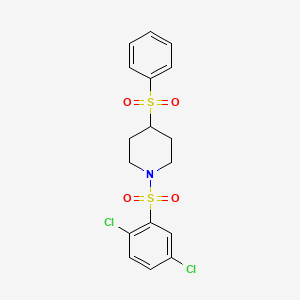 1-((2,5-Dichlorophenyl)sulfonyl)-4-(phenylsulfonyl)piperidine