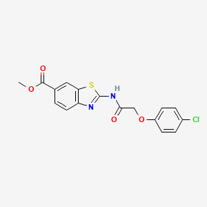 molecular formula C17H13ClN2O4S B2448562 Methyl 2-(2-(4-chlorophenoxy)acetamido)benzo[d]thiazole-6-carboxylate CAS No. 888409-22-1