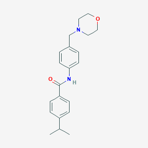 molecular formula C21H26N2O2 B244857 N-{4-[(MORPHOLIN-4-YL)METHYL]PHENYL}-4-(PROPAN-2-YL)BENZAMIDE 