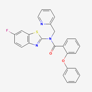 molecular formula C26H18FN3O2S B2448615 N-(6-fluorobenzo[d]thiazol-2-yl)-2-phenoxy-N-(pyridin-2-ylmethyl)benzamide CAS No. 922675-26-1