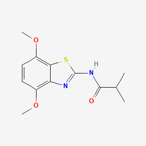 molecular formula C13H16N2O3S B2448655 N-(4,7-dimethoxy-1,3-benzothiazol-2-yl)-2-methylpropanamide CAS No. 868230-78-8