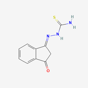 molecular formula C10H9N3OS B2448705 2-(2,3-Dihydro-3-oxo-1H-inden-1-ylidene)hydrazinecarbothioamide CAS No. 4839-52-5