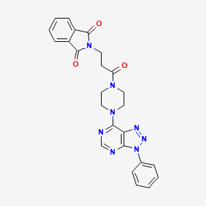 2-(3-oxo-3-(4-(3-phenyl-3H-[1,2,3]triazolo[4,5-d]pyrimidin-7-yl)piperazin-1-yl)propyl)isoindoline-1,3-dione